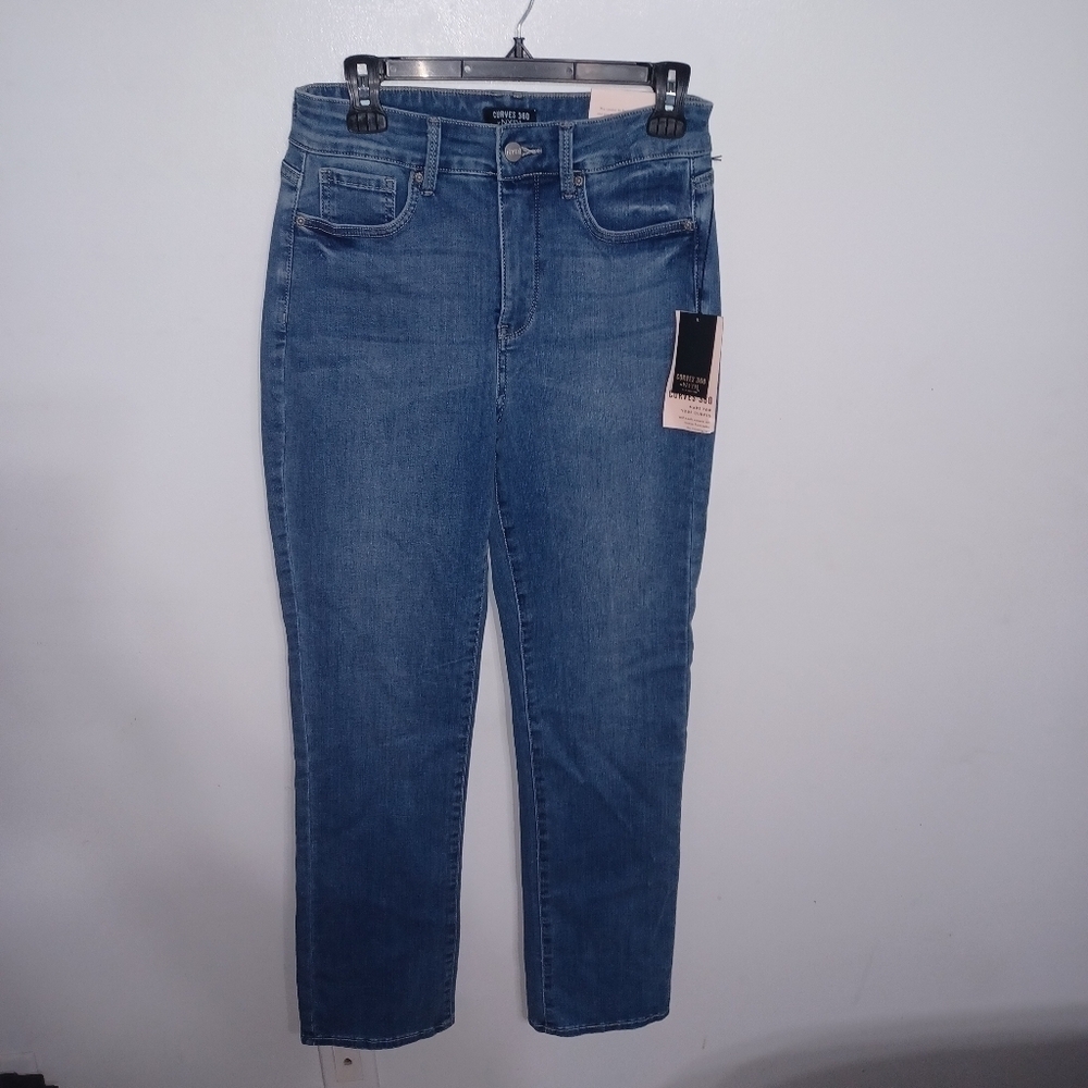 Curves 360 by NYDJ- Straight Leg Jeans- W Sz 4